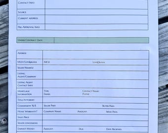 Real Estate SALE TRANSACTION Organizational Cover Sheet