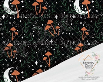 Forestcore Sublimation DTG PNG, Witch, Occult, Stars, Cottagecore Sublimation, Mushroom, Goddess Symbol