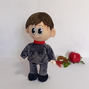 Custom Plush Boy | Cartoon Style Doll from Drawing | 12 Inch Cuddly Toy | Personalized Gift
