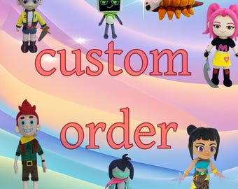 Custom Plush Toy – Made to Order Plush Creature – From Drawing or Picture – Personalized Soft Toy