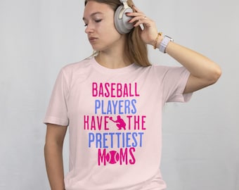 Funny Baseball Mom T-Shirt: Prettiest Moms Game Day Tee