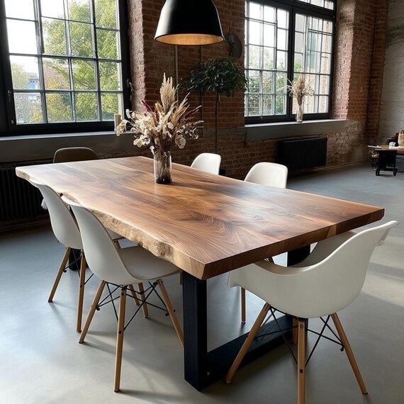 ウォールナット ダイニングテーブル 自然なエッジ仕上げ ウォールナット ダイニングテーブル 自然なエッジ仕上げ WILDWOOD LIVE