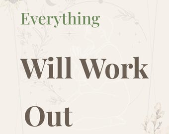 Motivational Botanical Print, Minimalist Quote Wall Art (Digital Download)