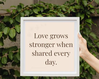 Romantic Quote Print | Minimalist Beige Wall Art (Digital Download)