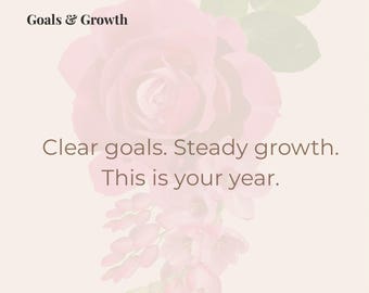 2026 Goals Floral Motivation Print | Home Office Decor (Digital Download)