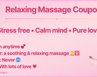 Relaxing Massage Coupon • Romantic Gift for Couples (PDF)