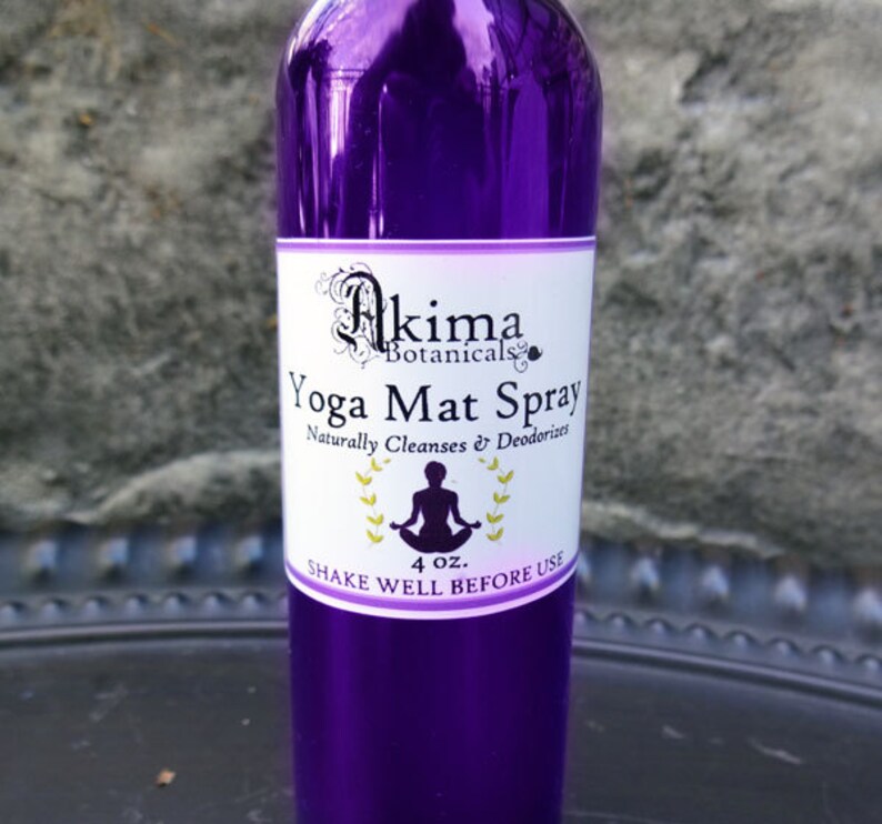 YOGA MAT SPRAY 4 oz Naturally Disinfecting Cleanser Etsy