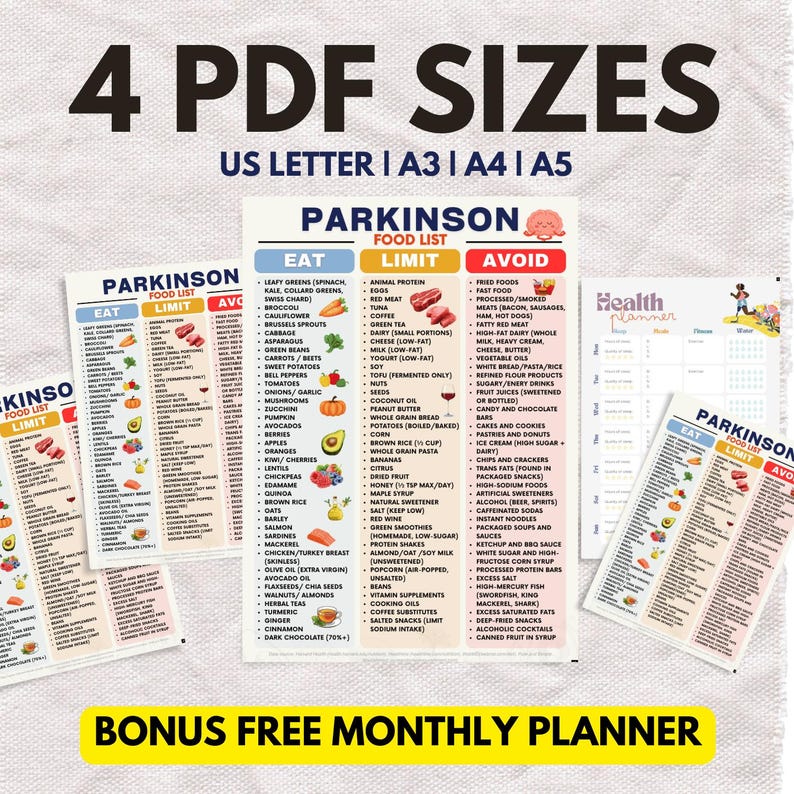 Parkinson Disease Diet Food List, Parkinson’s Meal Plan Nutrition Guide ...
