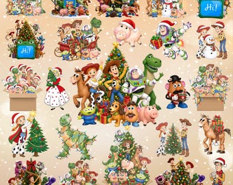 130+ Christmas Toy Character Bundle Png, Christmas Squad Png, Christmas Friends Png, Holiday Season Png, Xmas g