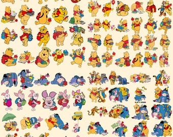 School, Winnie the Pooh and Friends, Sublimation Design, Digital Illustration, Instant Download