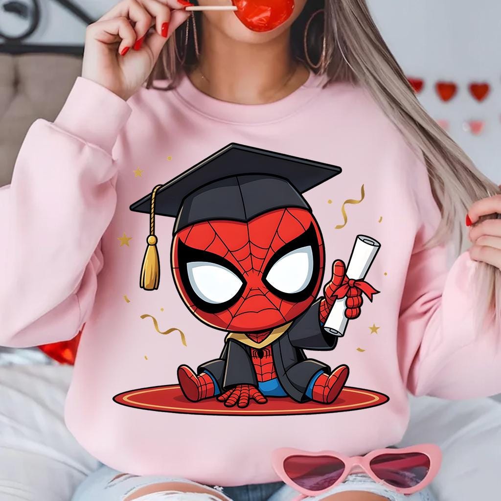 30+ Hero Characters Graduation 2026 Png Bundle, Cute Cartoon Graduation ...