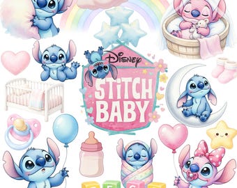 Stitch Baby Design Stitch High High Resolution png,Baby Stitch Clipart,angle and stitch baby png,baby shower png,stitch svg,stitch baby svg
