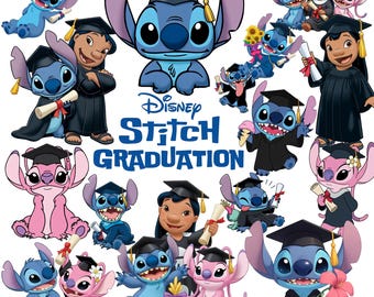 Stitch Graduation 2026 Png Bundle, Graduation 2026 Clipart, Class Of 2026, Cute Stitch Graduation Png, Sublimation Design