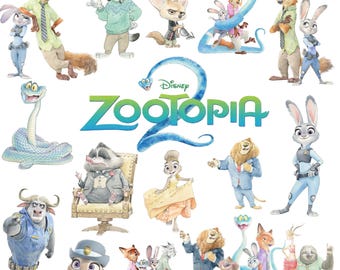 50+ Zootopia 2 Clipart PNG, Zootopia SVG, transparent background animals cartoon movie clipart
