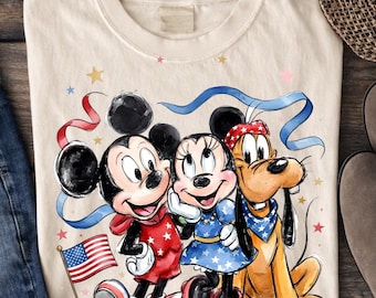 Mouse 4th Of July PNG, Cartoon 4th July Png, Fourth Of July Designs, Independence Day, 4th of July Coquette, Mouse Coquette bow 4th Of July