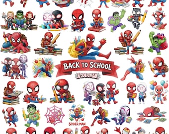 Retro Superhero Back To School Png, Cartoon First Day Of School Png, School Boy Png, Trendy Cartoon Kids Kindergarten Pre-k Shirt Design