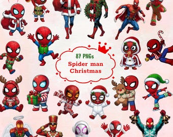 Super Christmas Spider Character Png, Merry Christmas Png, Superhero Christmas Png, Funny Christmas Png, Digital File
