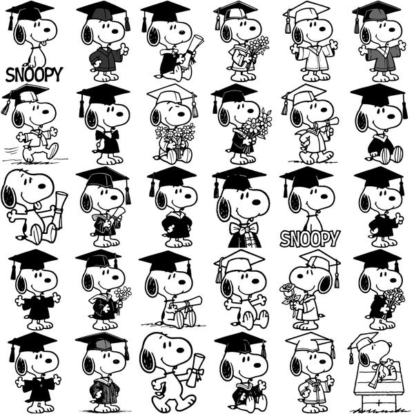Snoopy Graduation Cap - Etsy