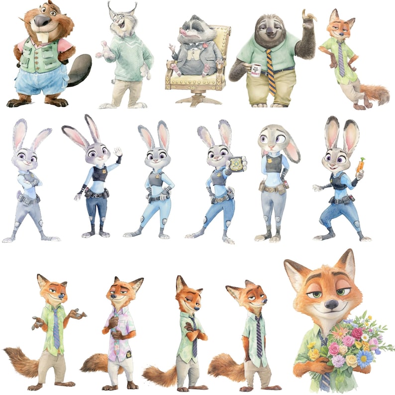 50+ Zootopia 2 Clipart PNG, Zootopia SVG, Transparent Background ...