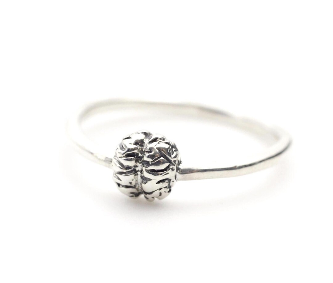 Brain Ring 925 Sterling Silver Anatomical Brain Ring – Neuron Ring, Einstein ...