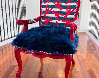 Lobster Chair, Statement Piece, Boston, Red Chair