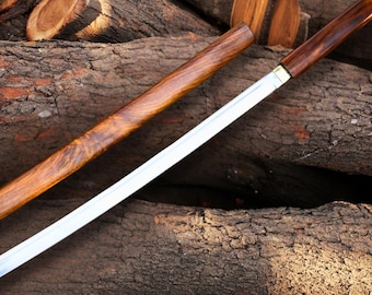 Handgesmeed Japanse tanto shirasaya — 40" full-tang J2/420 roestvrij tanto met palissander Saya