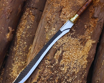 Handgesmeed kromzwaard | Koolstofstaal, handvat van palissander