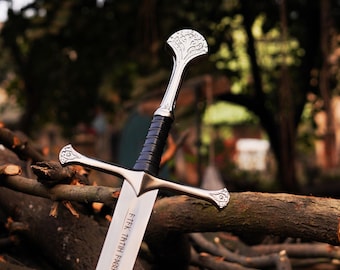 Op maat gemaakte handgemaakte replica Viking King's Sword - gepersonaliseerd middeleeuws displayzwaard, bruiloft, jubileum en verzamelcadeau