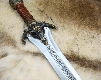 Handgemaakt Conan Atlantisch zwaard | Middeleeuwse replica koolstofstaal