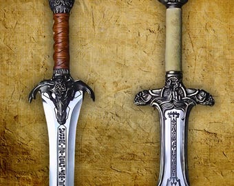 Handgemaakt Conan Atlantisch zwaardpaar | Roestvrijstalen cosplayreplica