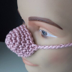 Mitten Bamboo & Silk Handmade Crochet Details about   Nose Warmer