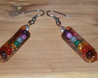 Chakra Peapod Earrings - Copper