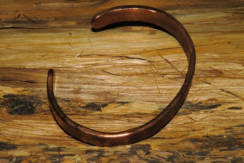 Rustic Hand Forged Copper Cuff Bracelet B027 image 5