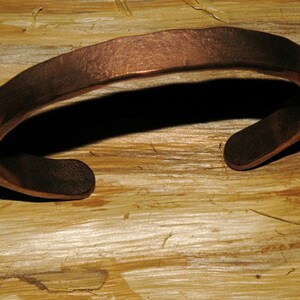 Rustic Hand Forged Copper Cuff Bracelet B027 image 3