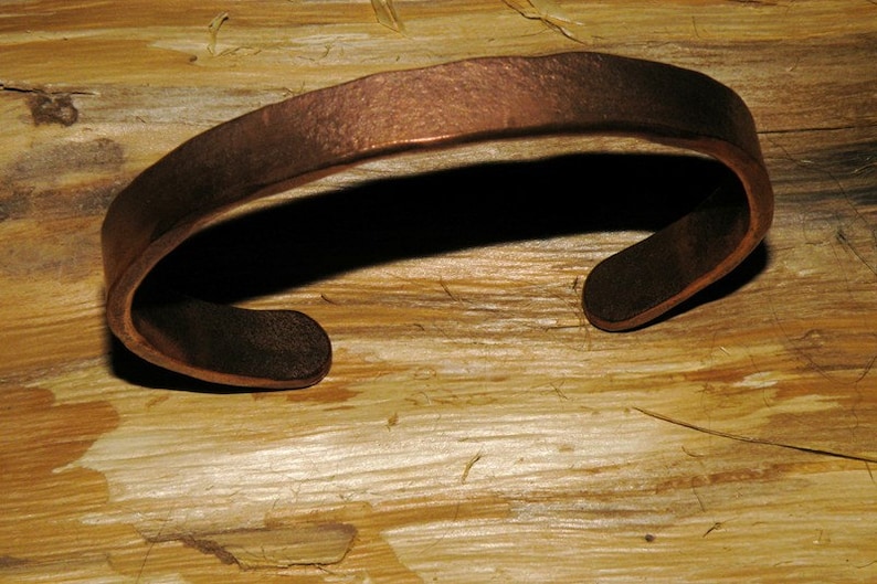 Rustic Hand Forged Copper Cuff Bracelet B027 image 3