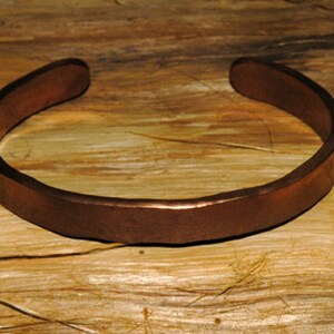 Rustic Hand Forged Copper Cuff Bracelet B027 image 2