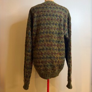 Marshall Fields Wool Sweater Multi-Color Knit Gorpcore Mens Size Medium Vintage image 4