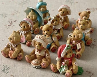 Cherished Teddies Figurine Vintage 1993 Full Set Enesco Teddy Bear Collection