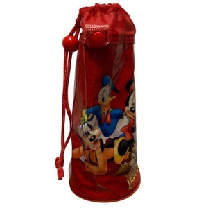 Vintage Disneyland Insulated Water Bottle Holder, Mickey Mouse & Friends Drawstring Bag, Retro Disney Resort, Theme Park Travel Accessory immagine 5