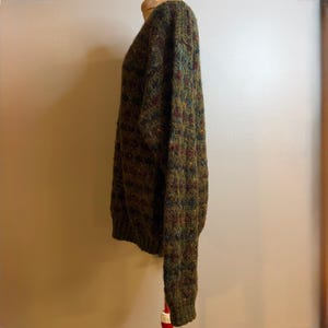 Marshall Fields Wool Sweater Multi-Color Knit Gorpcore Mens Size Medium Vintage image 3