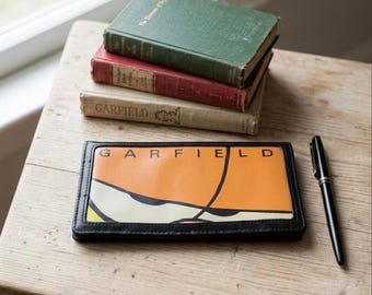 Vintage 80s Garfield Checkbook Vover Wallet, Made in USA, Jim Davis Cartoon Cat, Long Wallet, Retro 1990s, Comic Strip Memorbilia