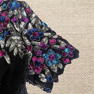stenay beaded silk dress Vintage 80s Stenay Dress