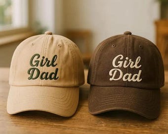 Embroidered Girl Dad Hat, Custom Dad Cap, New Dad Gift, Dad Baseball Hat, Vintage Dad Hat for Girl Dad, Embroidery Cap for Dad, Gift for Dad