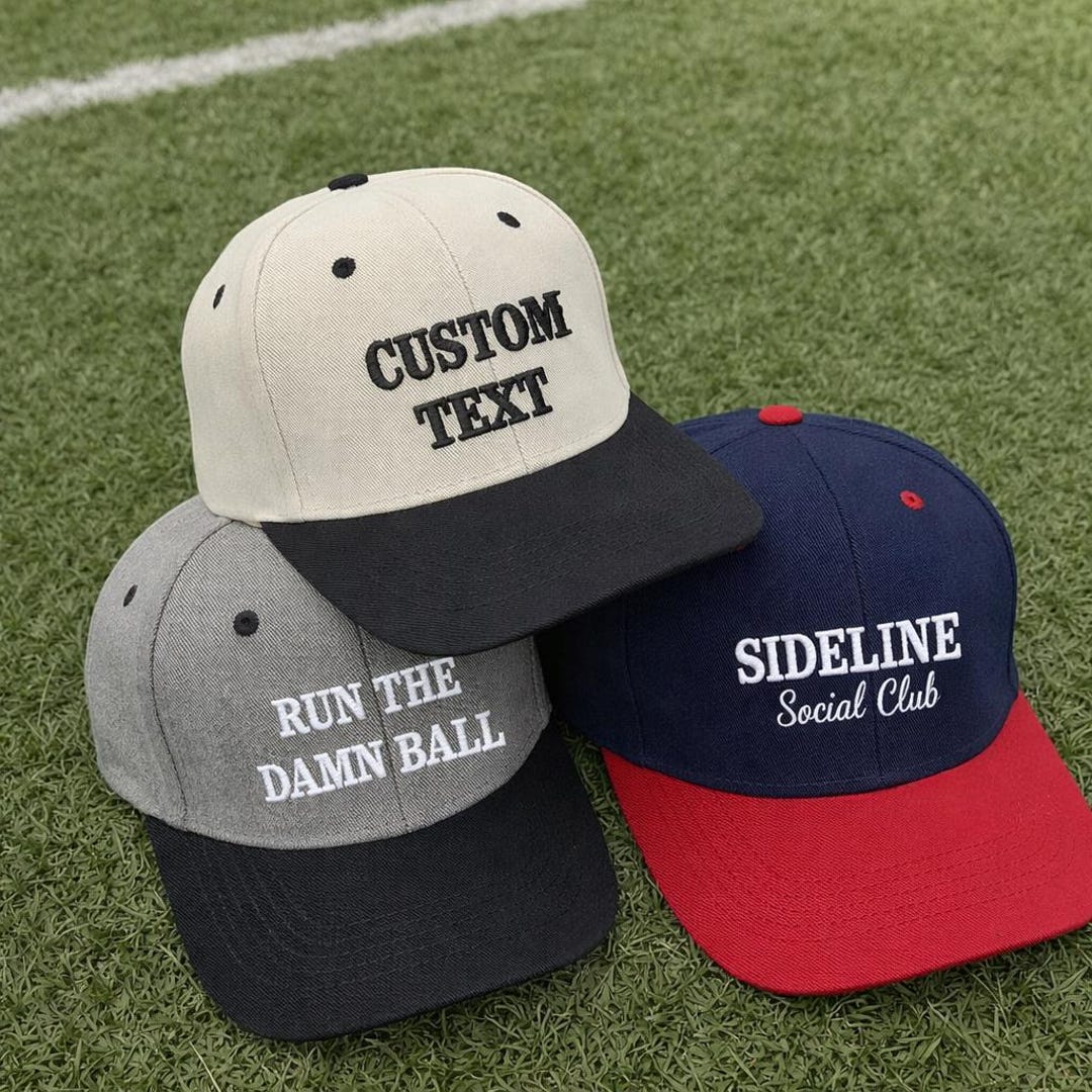 Text Hats Custom Embroidered Text Hat, Personalized Hat With Your Text ...