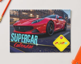 US Car Calendar 2026: Supercar Photos, Notes Space (PDF)