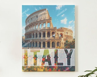 Minimalist Print with the Colosseum: Modern Elegance and Vibrant Colors for Any Space