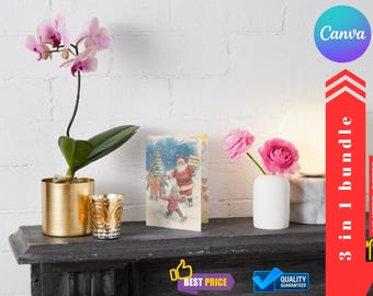 Gift Card Canva Templates: Simple and Customizable Teacher Greeting Card in 3 Versions