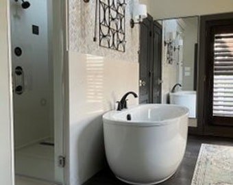 Designer Bathroom Sets / Designer Bathroom Accessory Sets Luxury Bathroom Sets - Blue lagoon seashell coastal bath accessories.