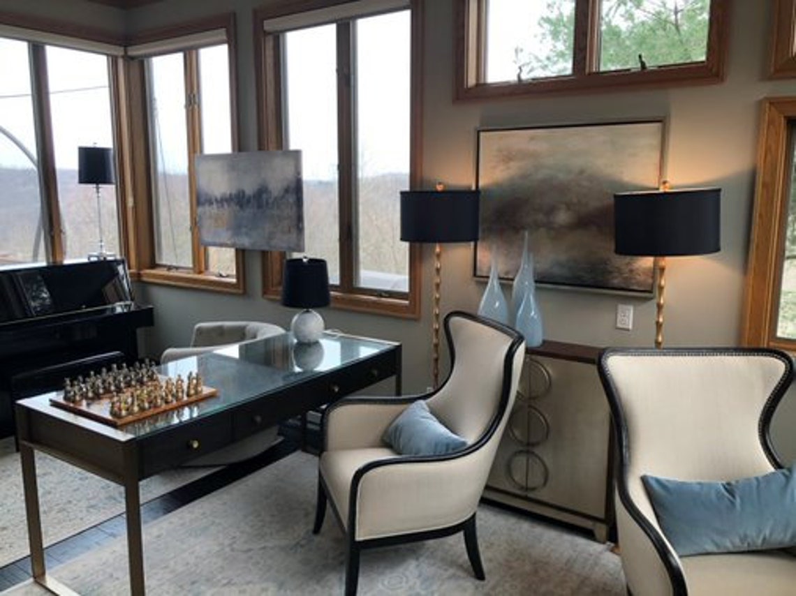 Transitional Office Table Transitional Office Decor Ideas - Online Design Service - Classic ...