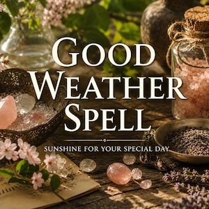 Good Weather Spell, Stop Rain Spell Same Day | Wedding Weather Witch Clear Skies Ritual | Sunshine Spell Outdoor Event
